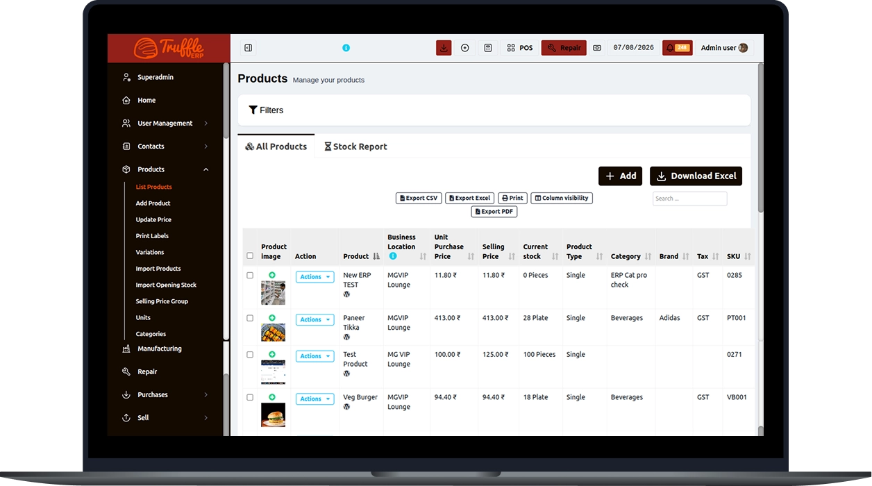 Inventory Dashboard