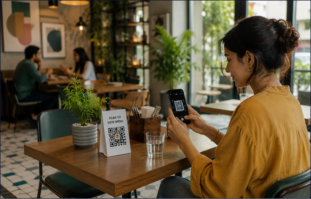 QR code ordering system