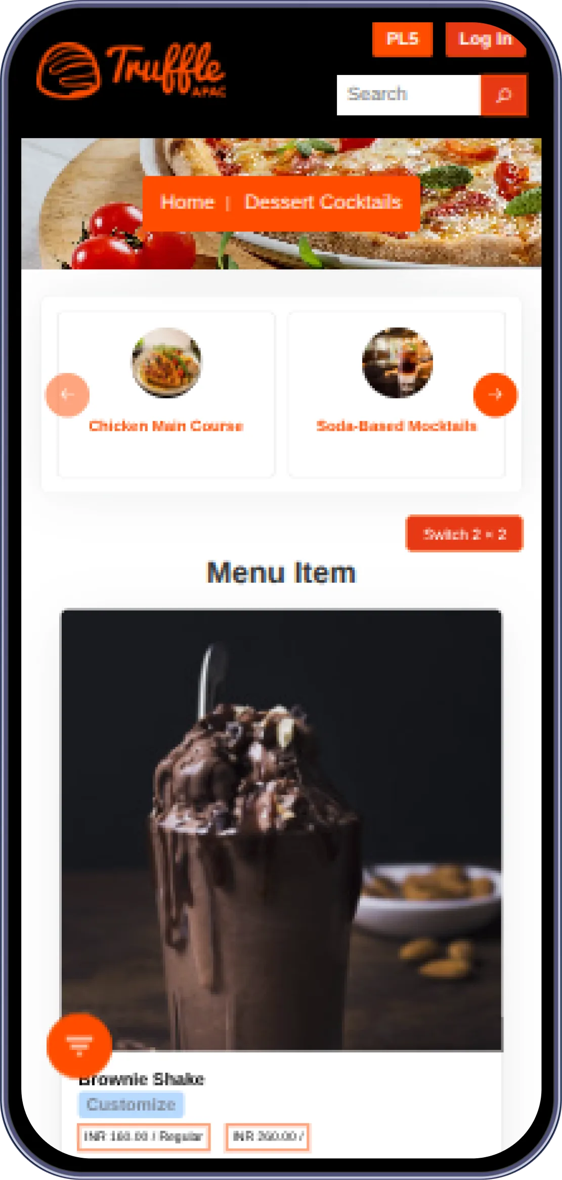 QR order customization