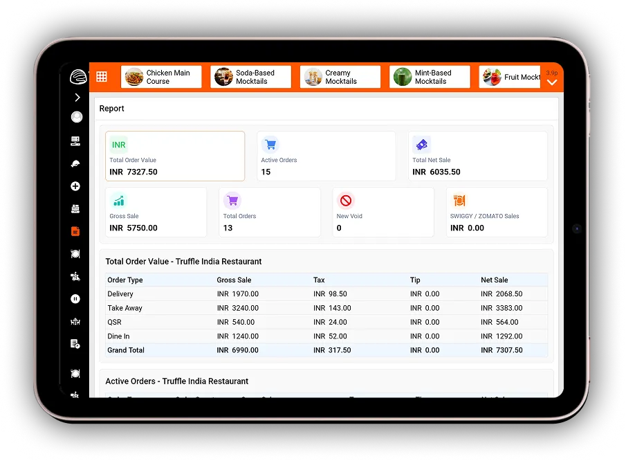 Accounting reports dashboard