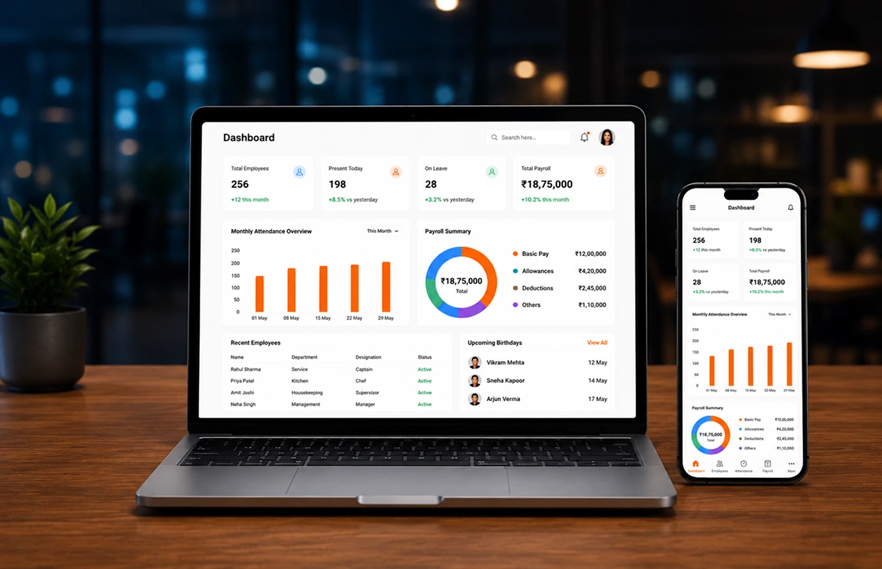 Restaurant PMS FMS Dashboard