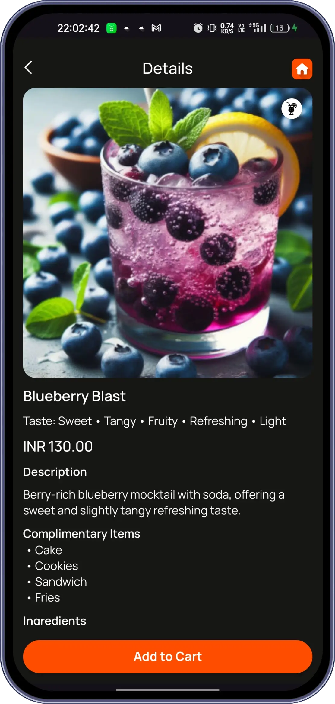 Mocktail Sales Dashboard