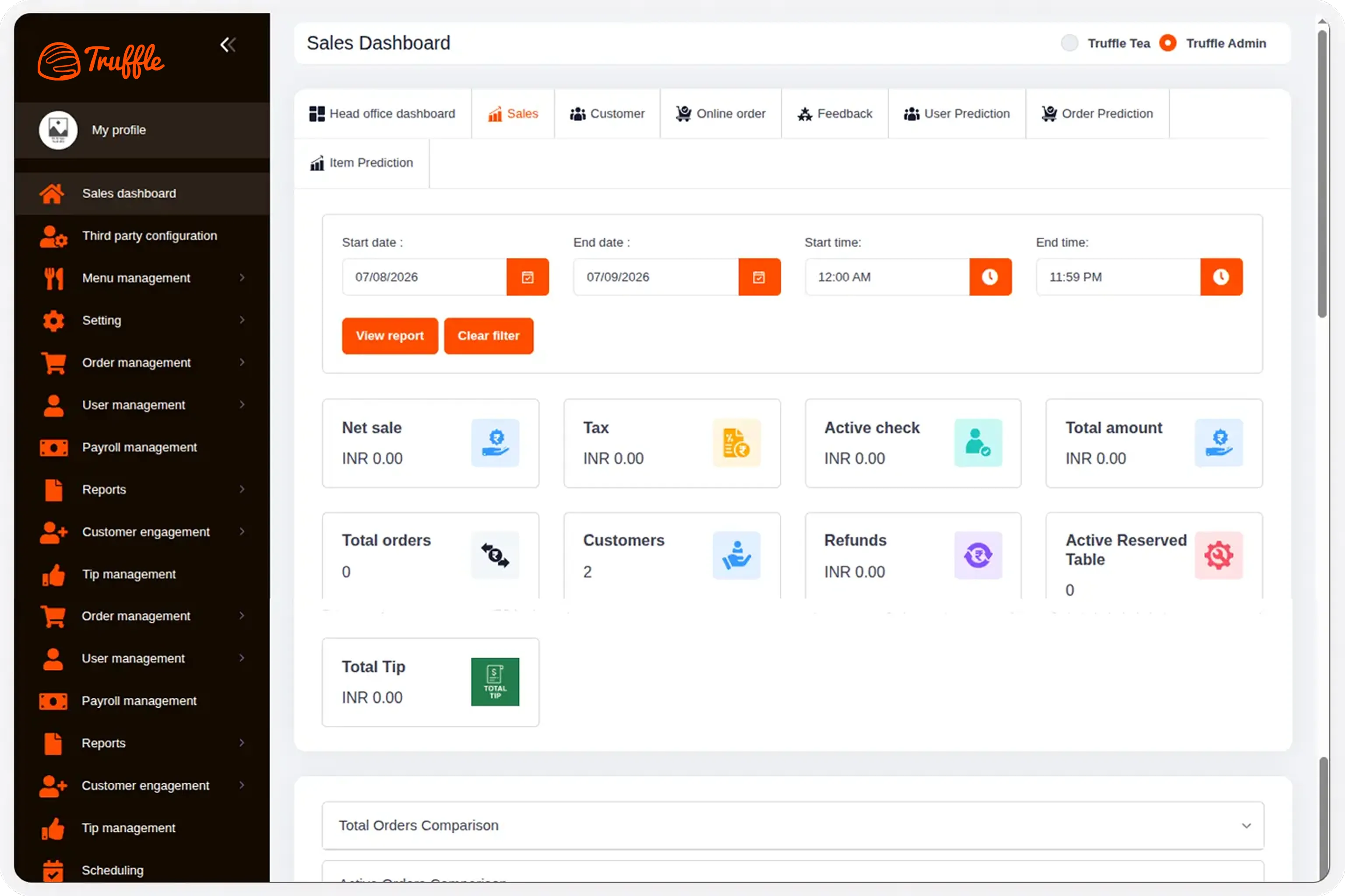 Truffle POS Dashboard Preview