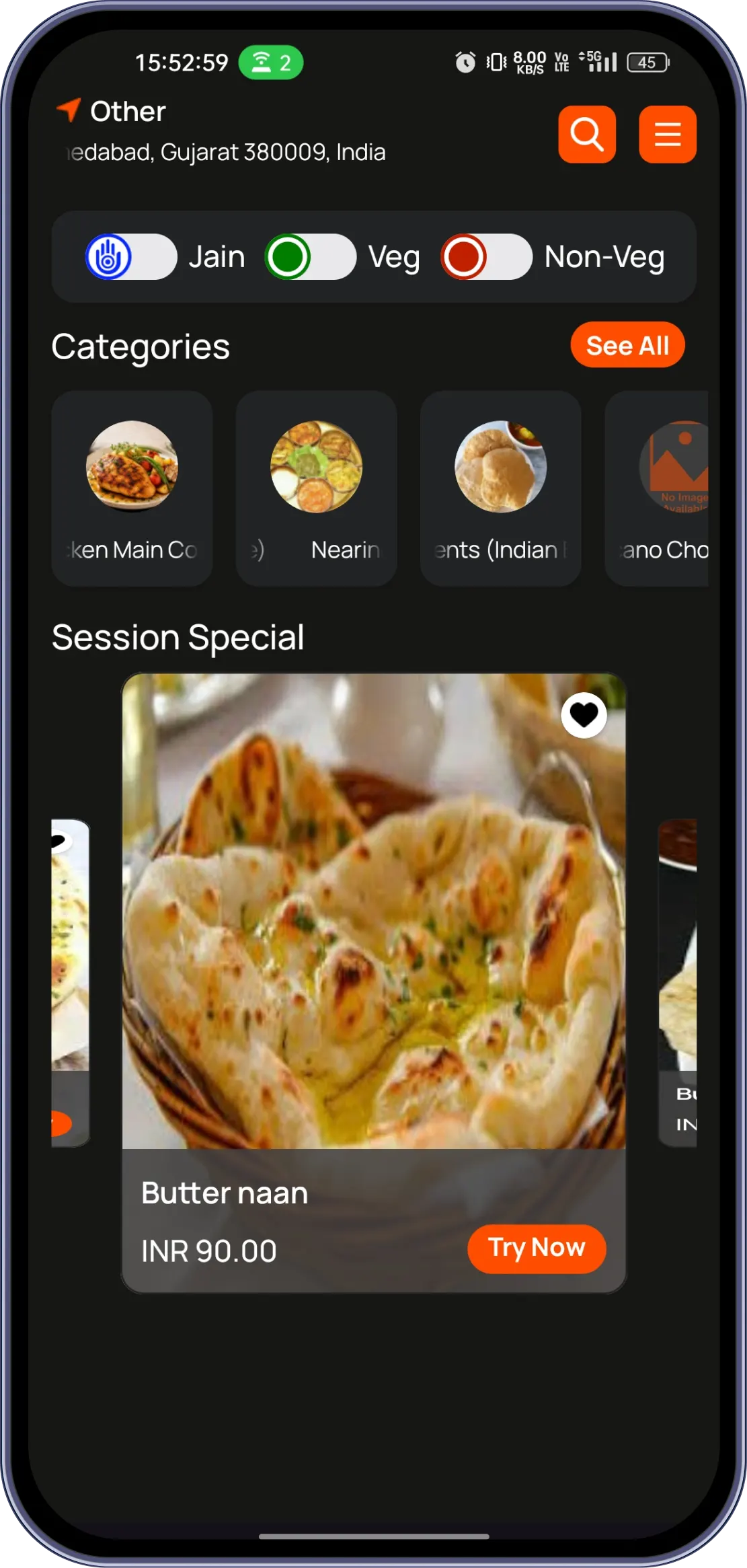 Restaurant Mobile POS Dashboard